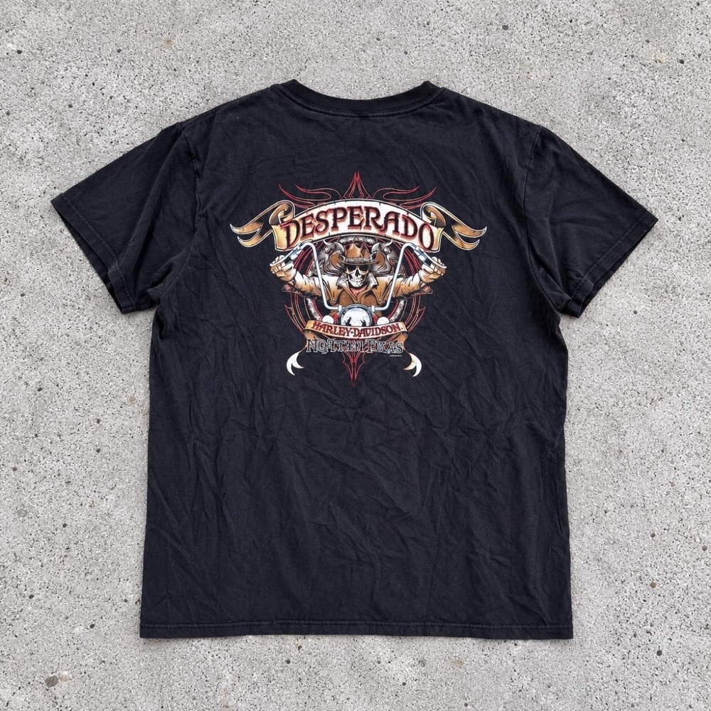 Harley-Davidson Desperado McAllen Texas Graphic T-Shirt Black 2XL Fits L